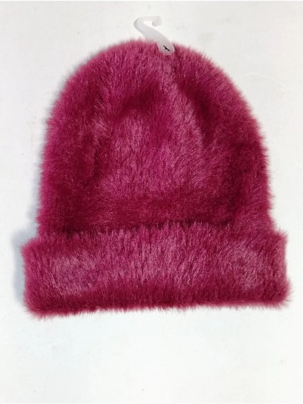 Art Class Fuzzy Knit Beanie OSFM Berry Red Winter Hat